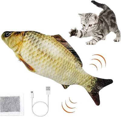 Jouet électrique pour chat en forme de poisson flexible, conception de poisson flexible