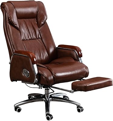 Arykaa chaise de bureau, chaise d'ordinateur en cuir, fauteuil inclinable, chaise de massage