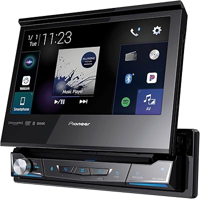 Récepteur av pliable pioneer avec carplay et android auto avh-3500nex 1-din 7 pouces