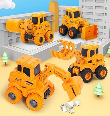 Ensemble de jouets de véhicule de construction de grande taille 4 pièces
