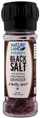 Sel noir nature land organics-bouteille de 100g