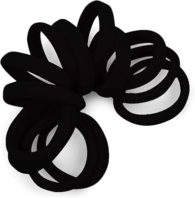 Élastiques à cheveux noirs sans couture sendbands - supports pour queue de cheval
