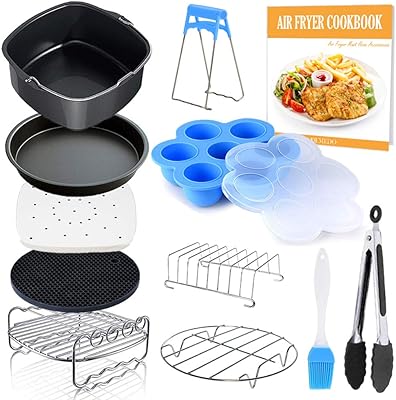 Accessoires pour friteuse à air carrée de 11 pièces avec livre de recettes