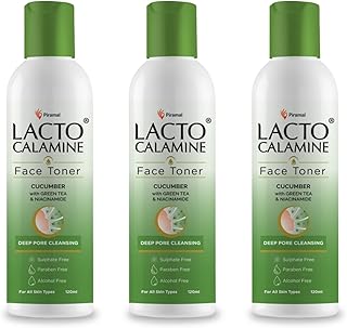 Tonique visage lacto calamine concombre avec thé vert et niacinamide pour une peau