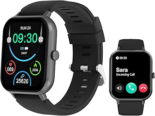Montre intelligente avec appels bluetooth pour hommes et femmes, écran tactile de 1,83