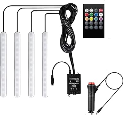 4 bandes d'éclairage led pour intérieur de voiture holahony étanches à 48 avec