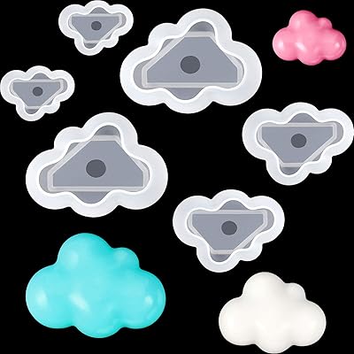 Alikdon 6 pièces moules en silicone en forme de nuage 3d moule à