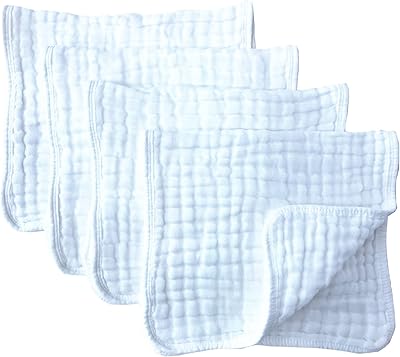 4 torchons en mousseline grande taille 20" x 10", 100 % coton 6