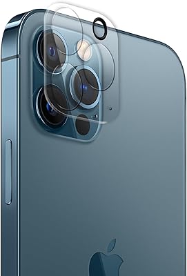 Itidal iphone 12 pro max protecteur d'objectif d'appareil photo entièrement transparent, anti-rayures, anti-empreintes