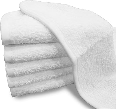 Ensemble de serviettes antimicrobiennes blanches de luxe dyarco princess, 6 pièces, taille
