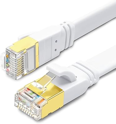 Câble ethernet yahudi cat 8 3 mètres, câble lan plat double blindage s/ftp