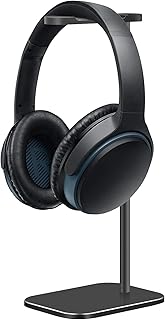 Support pour casque en aluminium, support pour casque avec base en métal solide