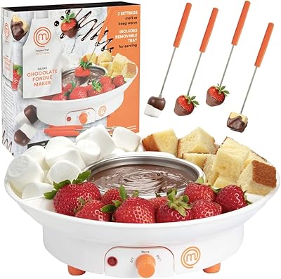Appareil à fondue au chocolat masterchef ensemble de caquelon électrique de luxe