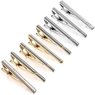 Wynameleri 8 pièces ensemble de pinces à cravate pour hommes ensemble de cravate