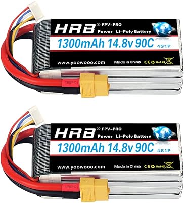 Batterie au lithium polymère hrb 4s 1300mah 90c xt60 rc 14,8v compatible