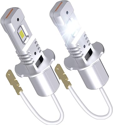 H3 led ampoule antibrouillard 6500k blanc mini taille 300% plus