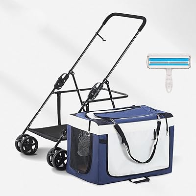 Poussette pliable mofish pour animaux de compagnie à 4 roues pour le jogging