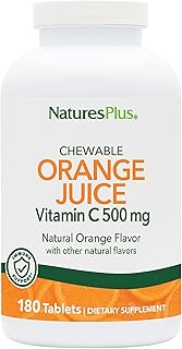 Nature's plus jus d'orange à croquer vitamine c 500 mg - 180 comprimés