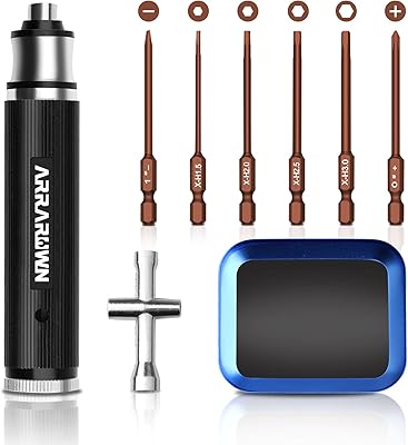 Kit d'outils de voiture rc 6 en 1 9 pièces avec plateau, kit