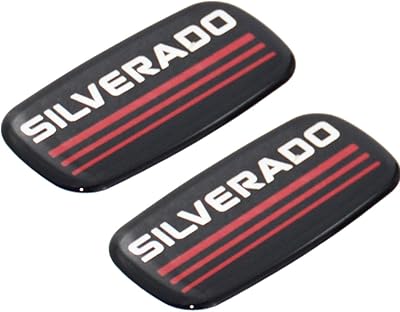 Paire de badges nominatifs 3d avec logo silverado pour chevy silverado chevrolet silverado