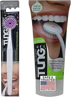 Gratte-langue bic essentials | mint blast ensemble de gel d'abrasin naturel nettoyant