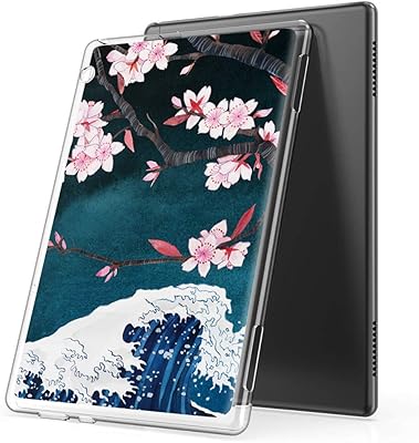 Zhuofan coque pour huawei mediapad t5 10, coque en silicone transparent avec motif