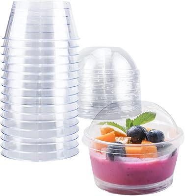 Gobelets en plastique transparent fufo 5oz pour crème glacée gobelets à