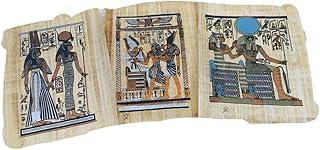 Ensemble de 3 répliques originales de papyrus égyptiens de l'égypte ancienne faites à