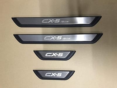 4 pièces de protection de seuil de porte de voiture en acier inoxydable
