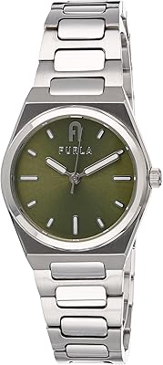 Montre habillée à quartz pour femme avec bracelet en acier inoxydable, argent, 18