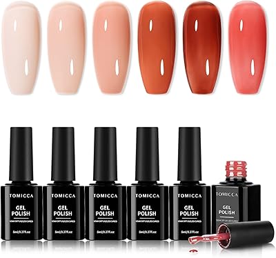 Ensemble de vernis à ongles gel 6 couleurs gelée nude