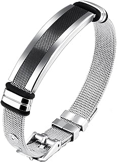 Bracelet en acier inoxydable résistant à la décoloration de style occidental pour hommes