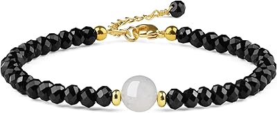 Bracelet en perles de pierre de lune labradorite pour femme