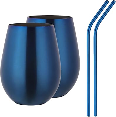 Tasse à bière en acier inoxydable 500 ml, tasse à vin sans pied