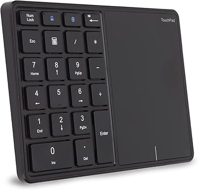 Clavier numérique sans fil 2,4 g avec pavé tactile, pavé numérique bluetooth portable