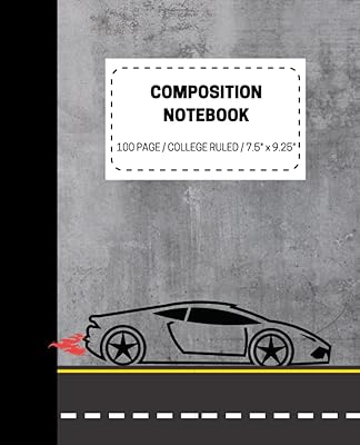Cahier de composition des lamborghini de course
