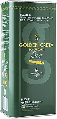 Huile d'olive extra vierge biologique golden creta 5 litres pressée à froid