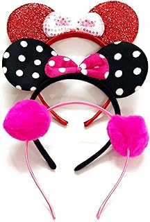 Nu atelier - dernier et magnifique bandeau à nœud papillon en velours pour femme (rouge, noir et rose) -lot de 3. Plus de choix, moins de dépenses avec Diaytar