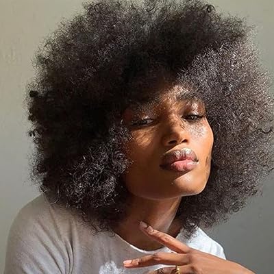 Joedir hair perruques afro pour femmes noires cheveux humains court afro bouclés perruque
