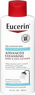 Eucerin advanced face & body cleanser - sans parfum ni savon pour peaux