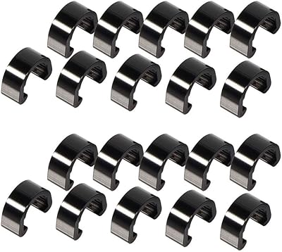 20 pièces pinces c de câble de vélo en alliage d'aluminium clip