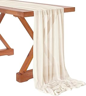 Chemin de table en mousseline de soie de 10 pieds 27 x 120"