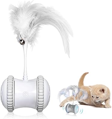 Jouet automatique en plumes de chat, jouet électronique interactif intelligent pour animaux