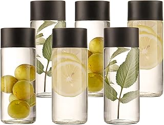 Les bouteilles de jus en verre réutilisables fuvo de 8 oz fonctionnent parfaitement comme bouteilles sensorielles, les bouteilles de jus avec couvercles noirs sont idéales pour l'artisanat sensoriel et les bouteilles apaisantes (350 ml). Transformez votre façon de consommer avec Diaytar Sénégal