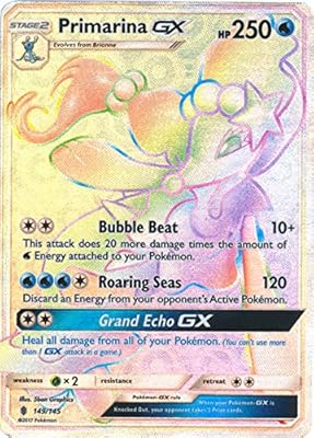 Pokemon primarina-gx - 149/145 - secret rare - soleil et lune : gardiens