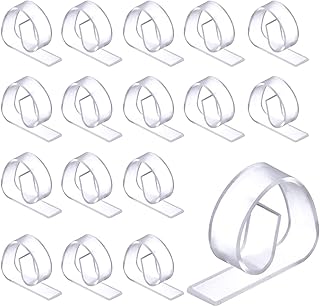 Paquet de 24 pinces de table transparentes pique-nique supports de nappe en plastique