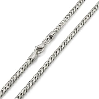 Chaîne franco solide en argent sterling italien 925 de 1 mm à 5,5