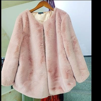 Manteau d'hiver en fausse fourrure pour femmes, couleur unie, manteaux de fourrure amples