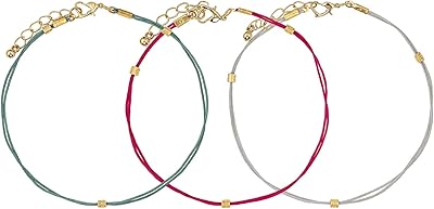Alwan - ensemble d'accessoires plaqués or pour femme de 3 bracelets de cheville