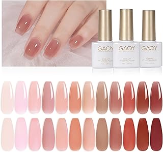 Goi ensemble de 15 vernis à ongles gel ensemble gel rose chair transparent